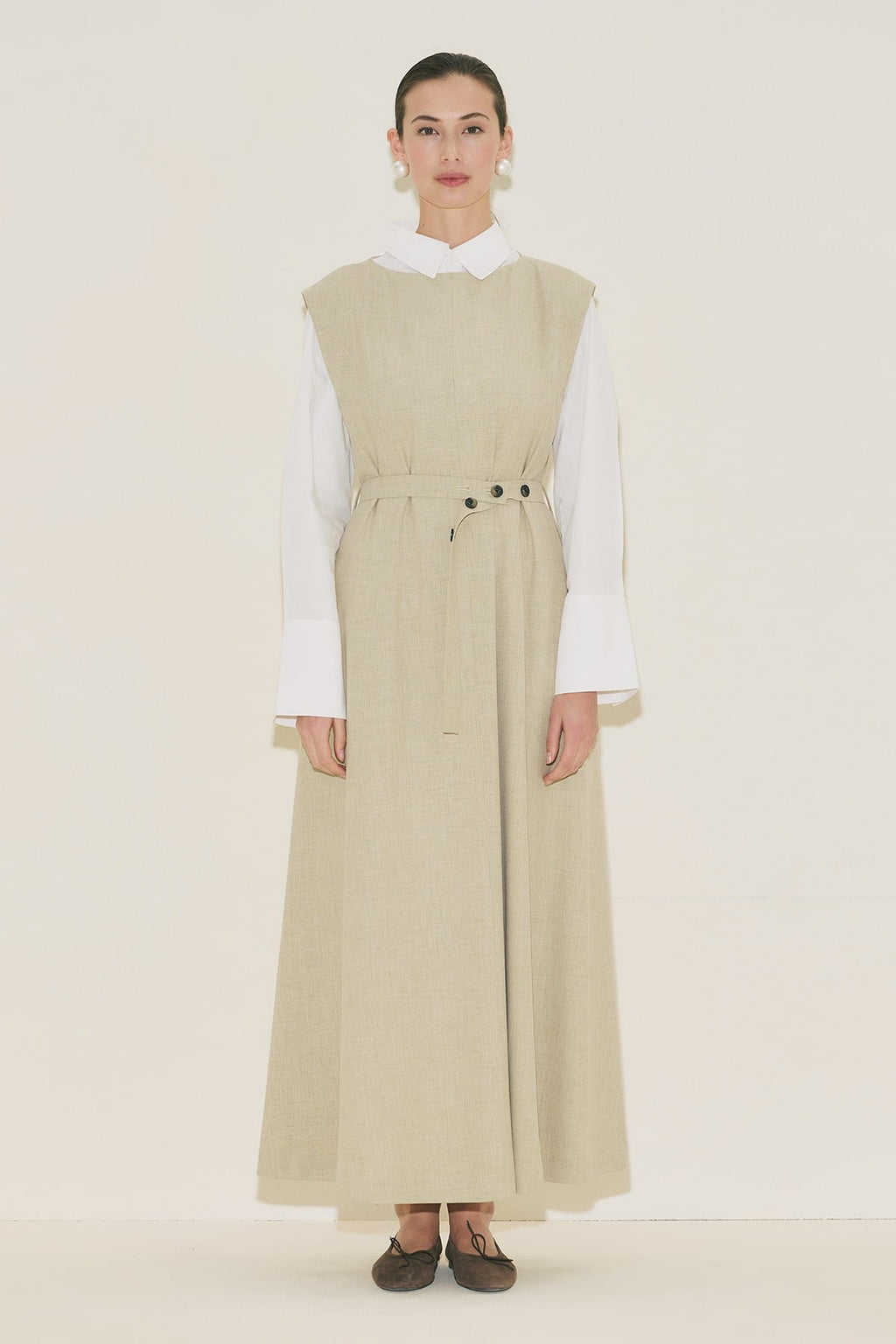 Belt Detailed Dress Green
