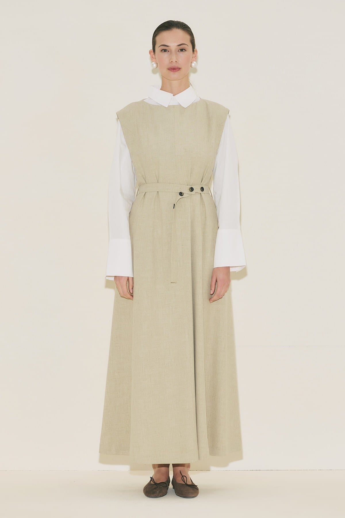 Belt Detailed Dress Green