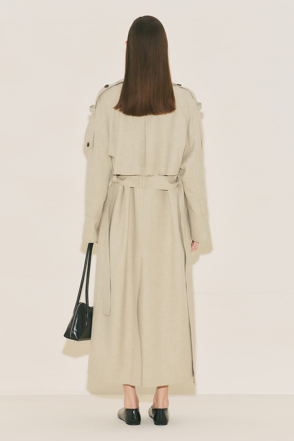 Limited edition wide sleeve trench coat suit green