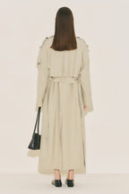Limited edition wide sleeve trench coat suit green