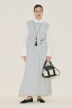Belt Detailed Dress Blue
