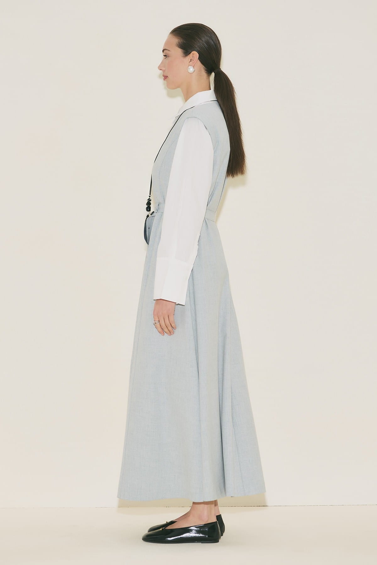 Belt Detailed Dress Blue