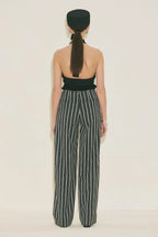 Classic Striped Trousers Black
