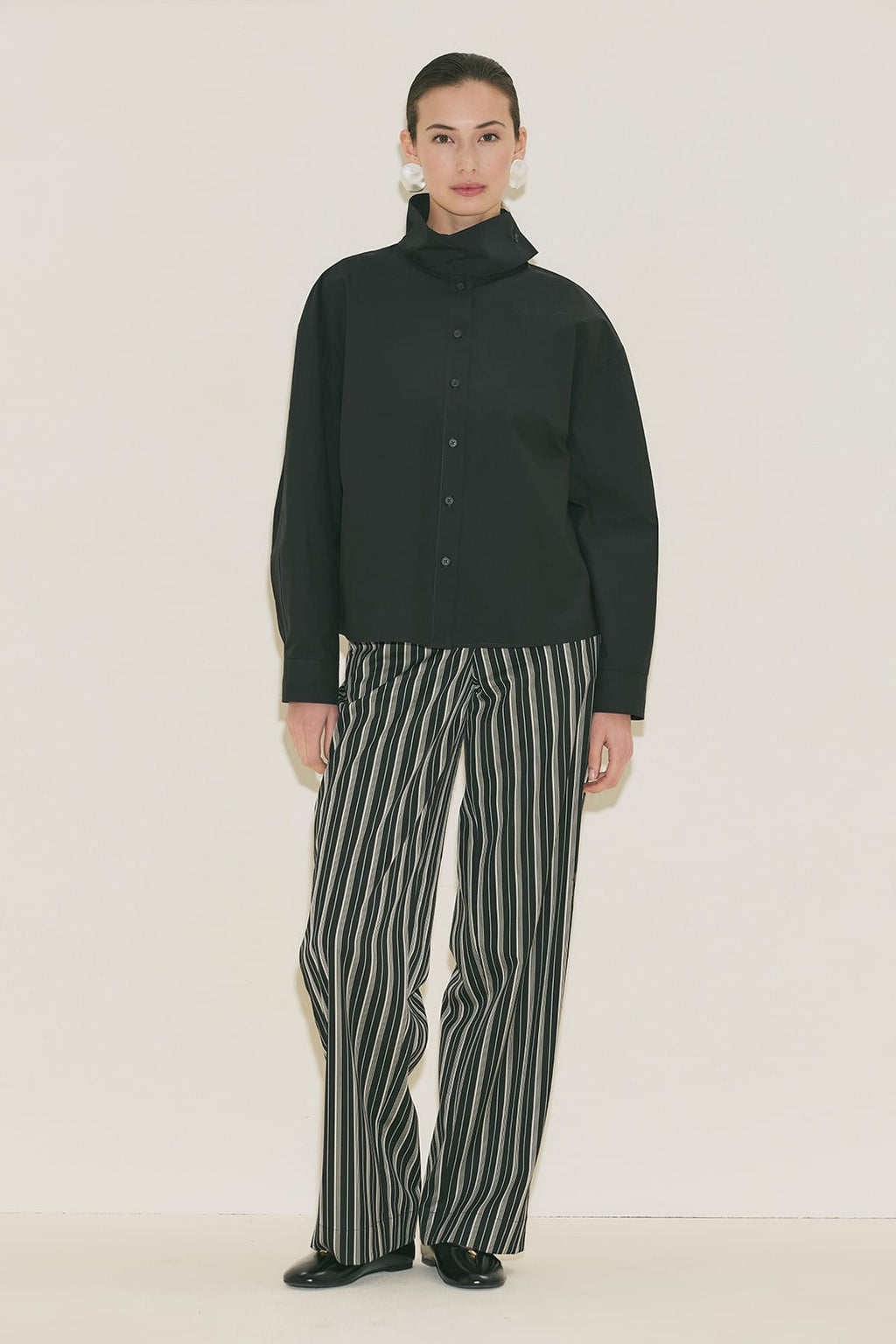 High Neck Shirt Black