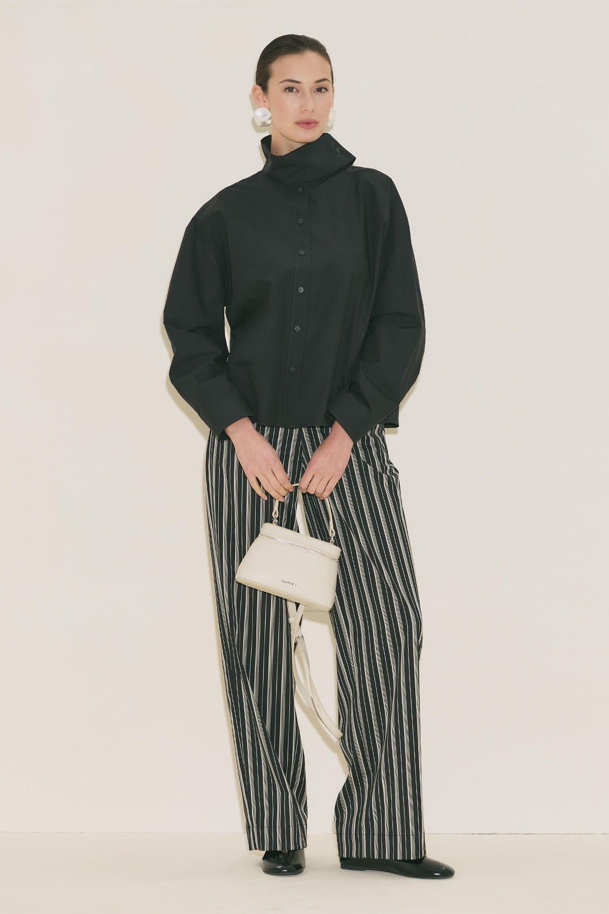 High Neck Shirt Black