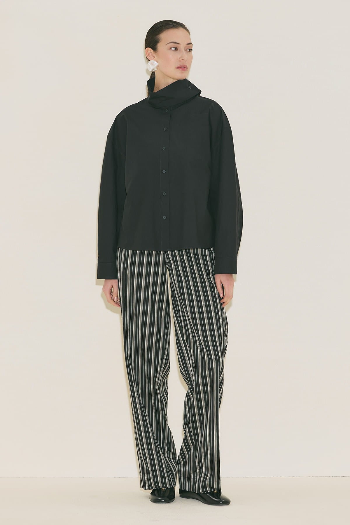 High Neck Shirt Black