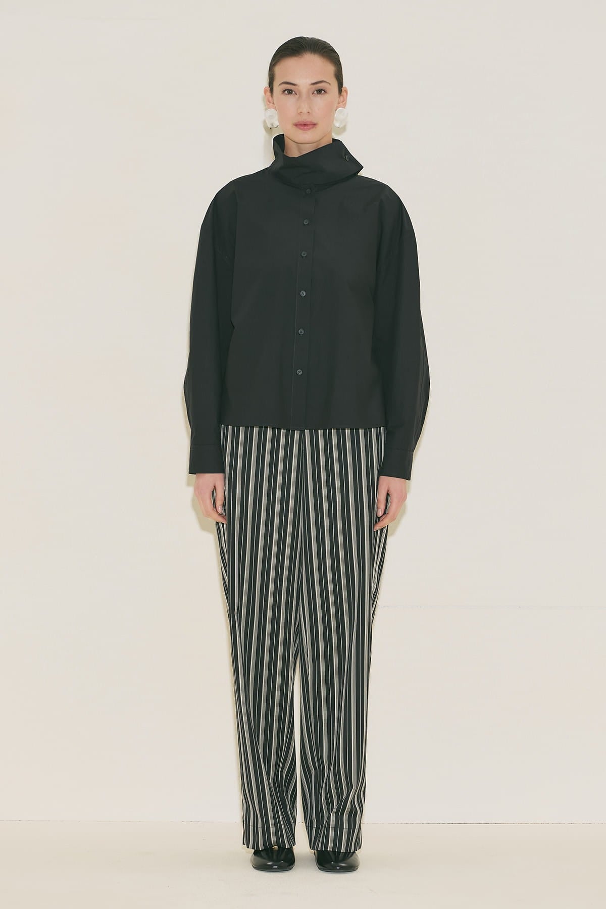 High Neck Shirt Black
