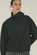 High Neck Shirt Black