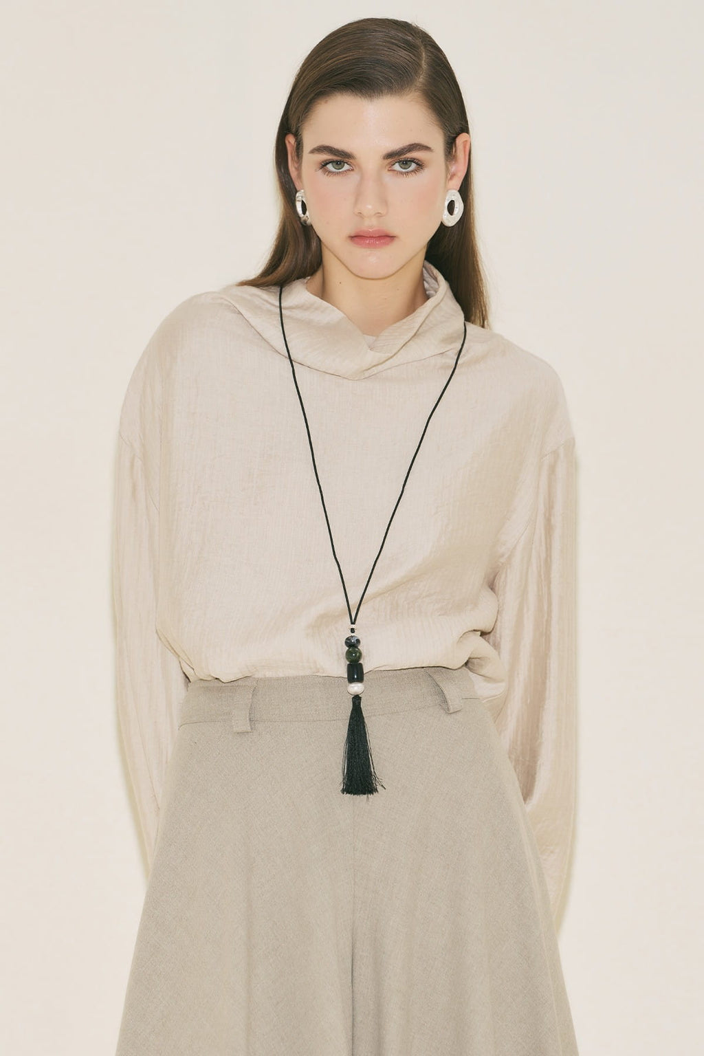 Textured Flowing Blouse Stone
