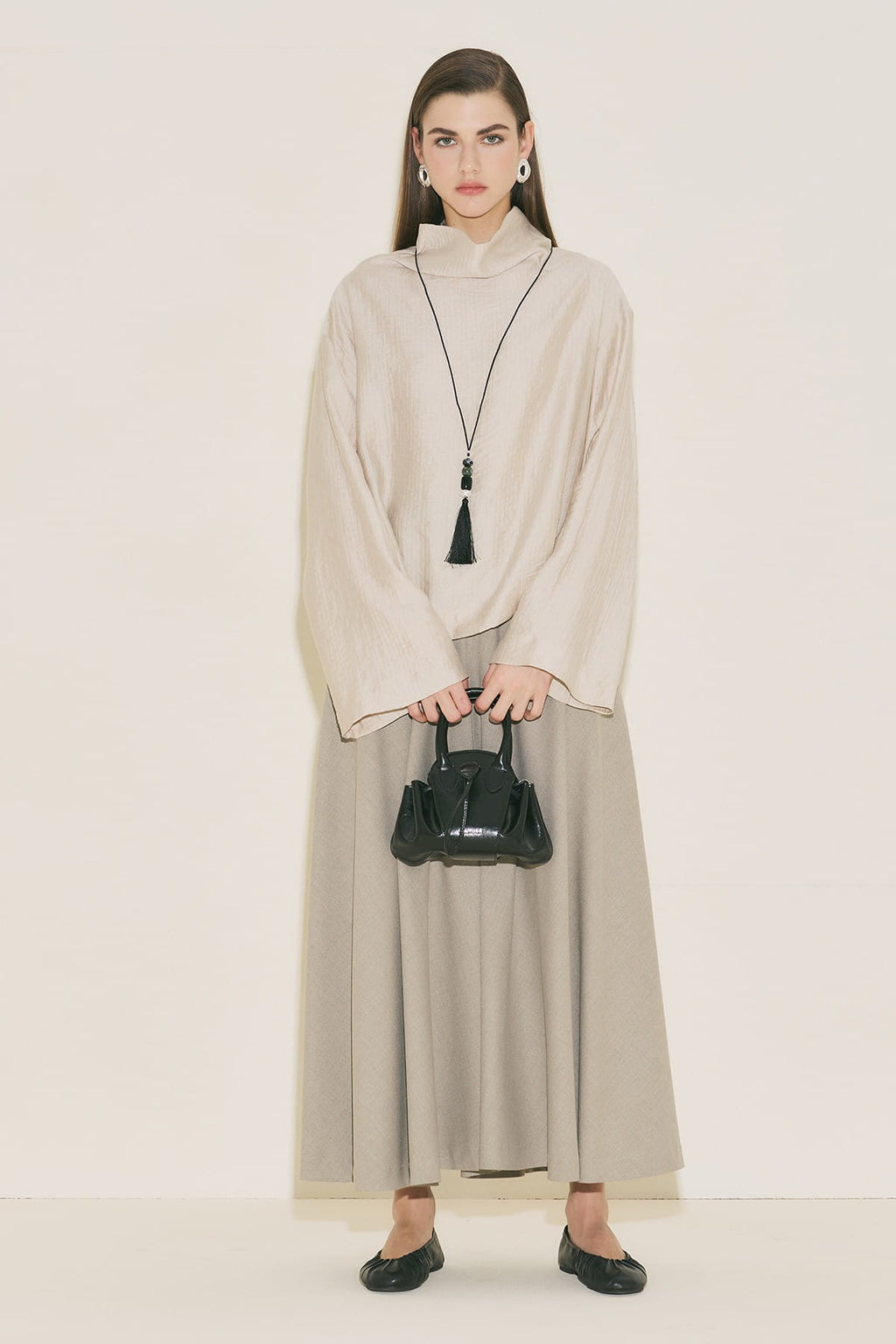 Textured Flowing Blouse Stone