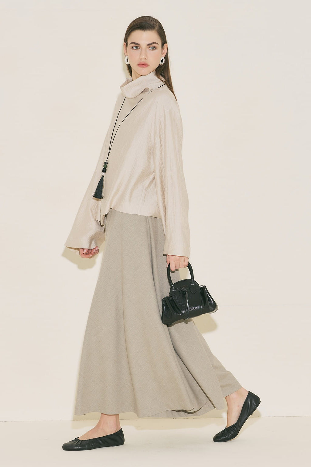 Textured Flowing Blouse Stone