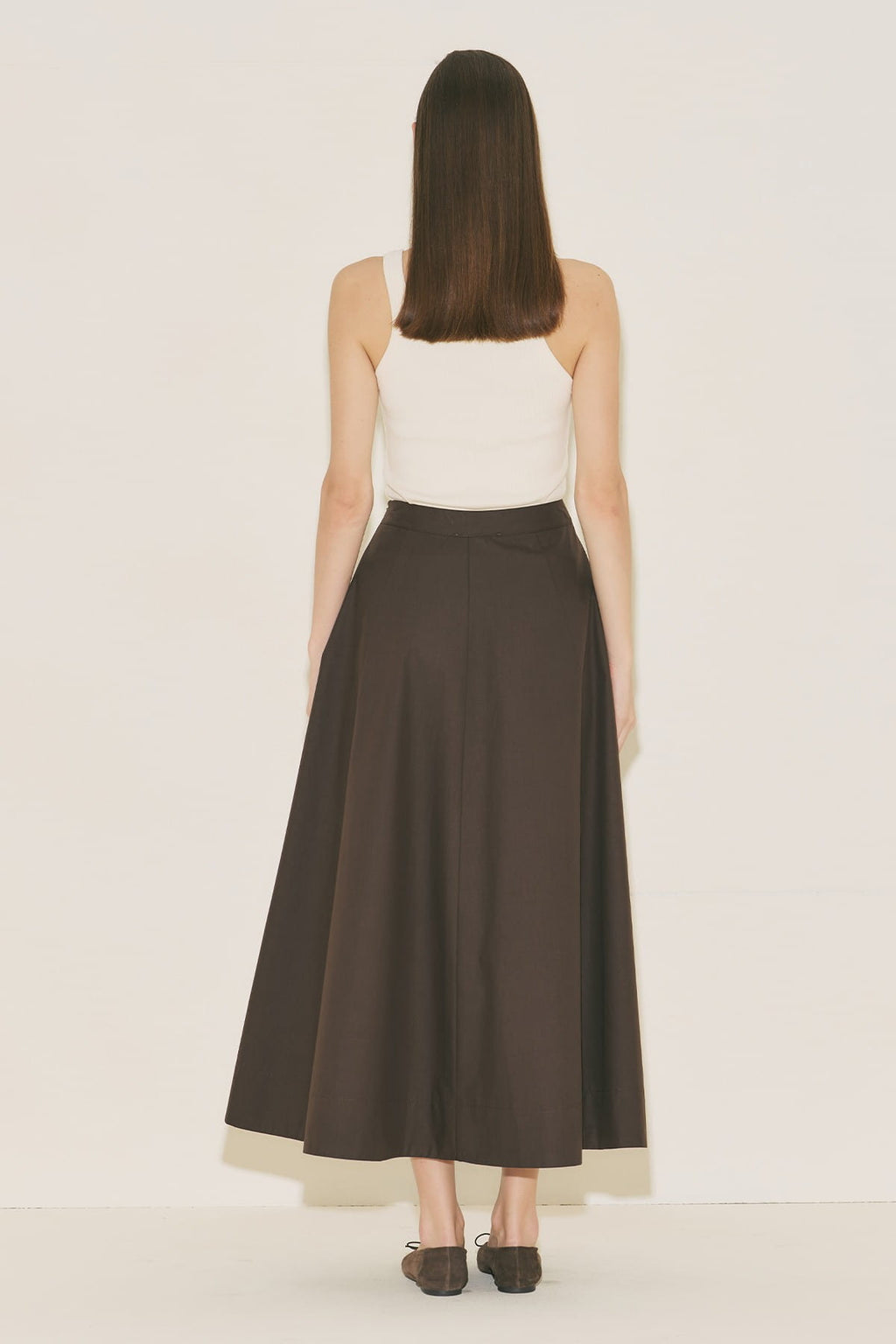 Flared Skirt Brown