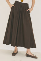 Flared Skirt Brown