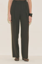Yui Belted Tailored Suit Brown