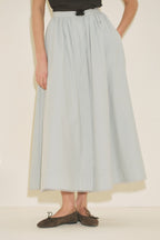 Poplin Skirt Suit Blue