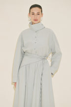 High Neck Shirt Blue