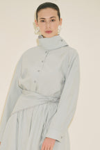 High Neck Shirt Blue