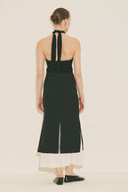 Crush fabric suit ecru