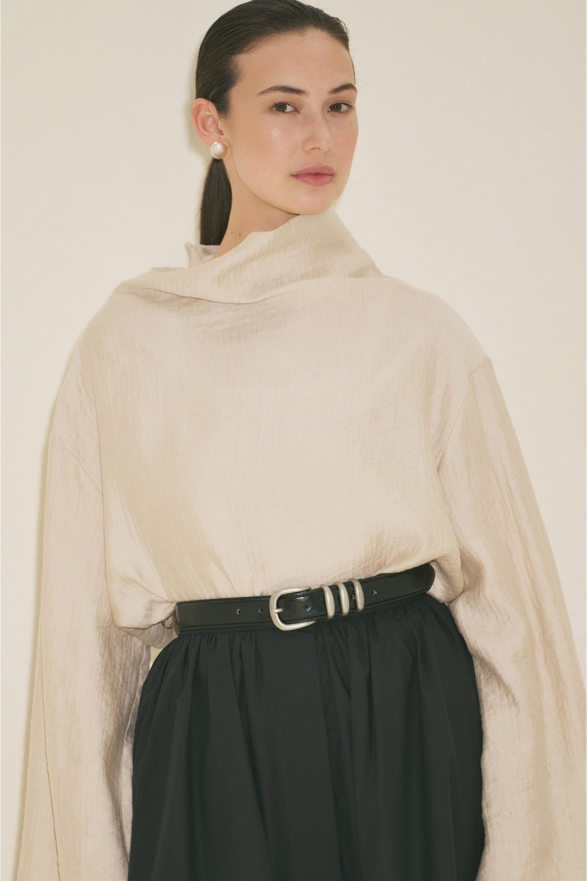 Textured Flowing Blouse Stone