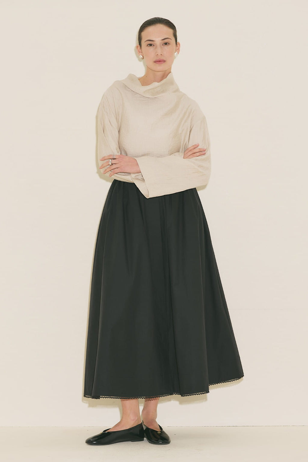 Textured Flowing Blouse Stone