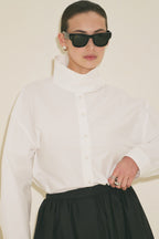 High Neck Shirt ecru