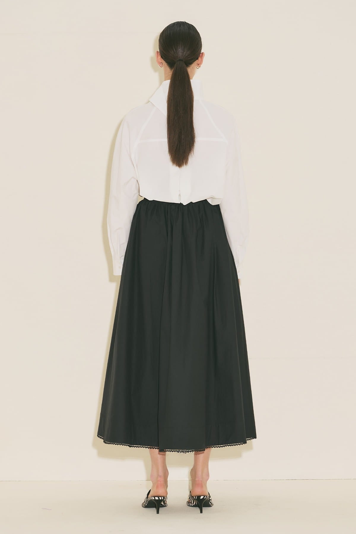 High Neck Shirt ecru