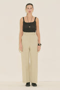 Straight classic trousers green