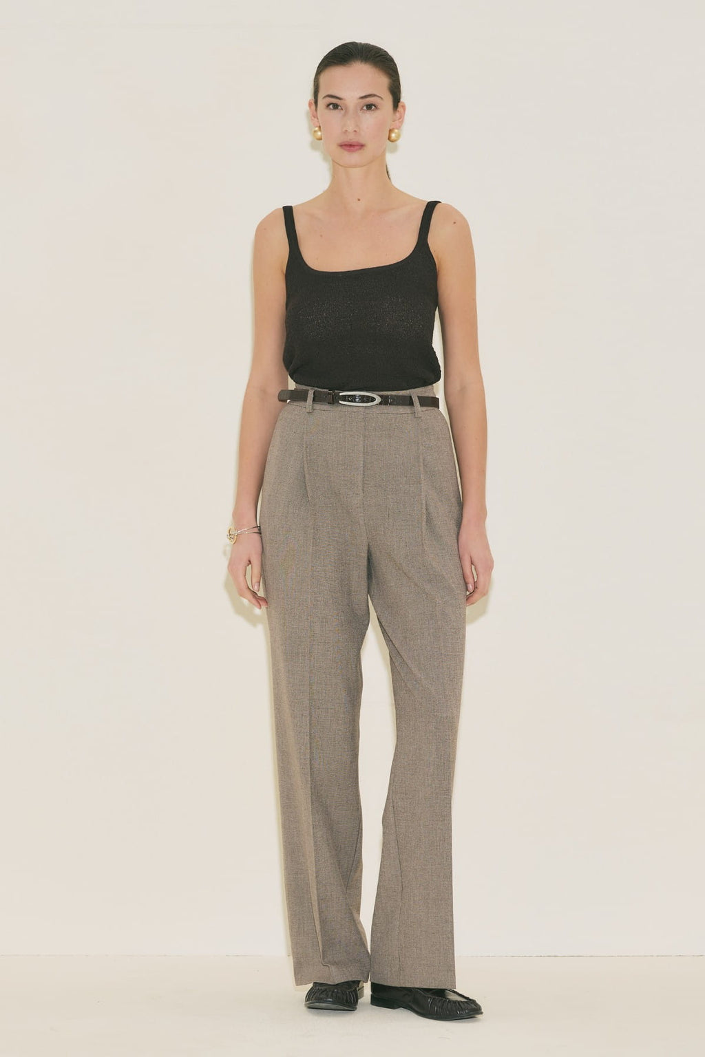 Yui Belted Tailored Suit Mink
