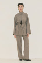 Yui Belted Tailored Suit Mink