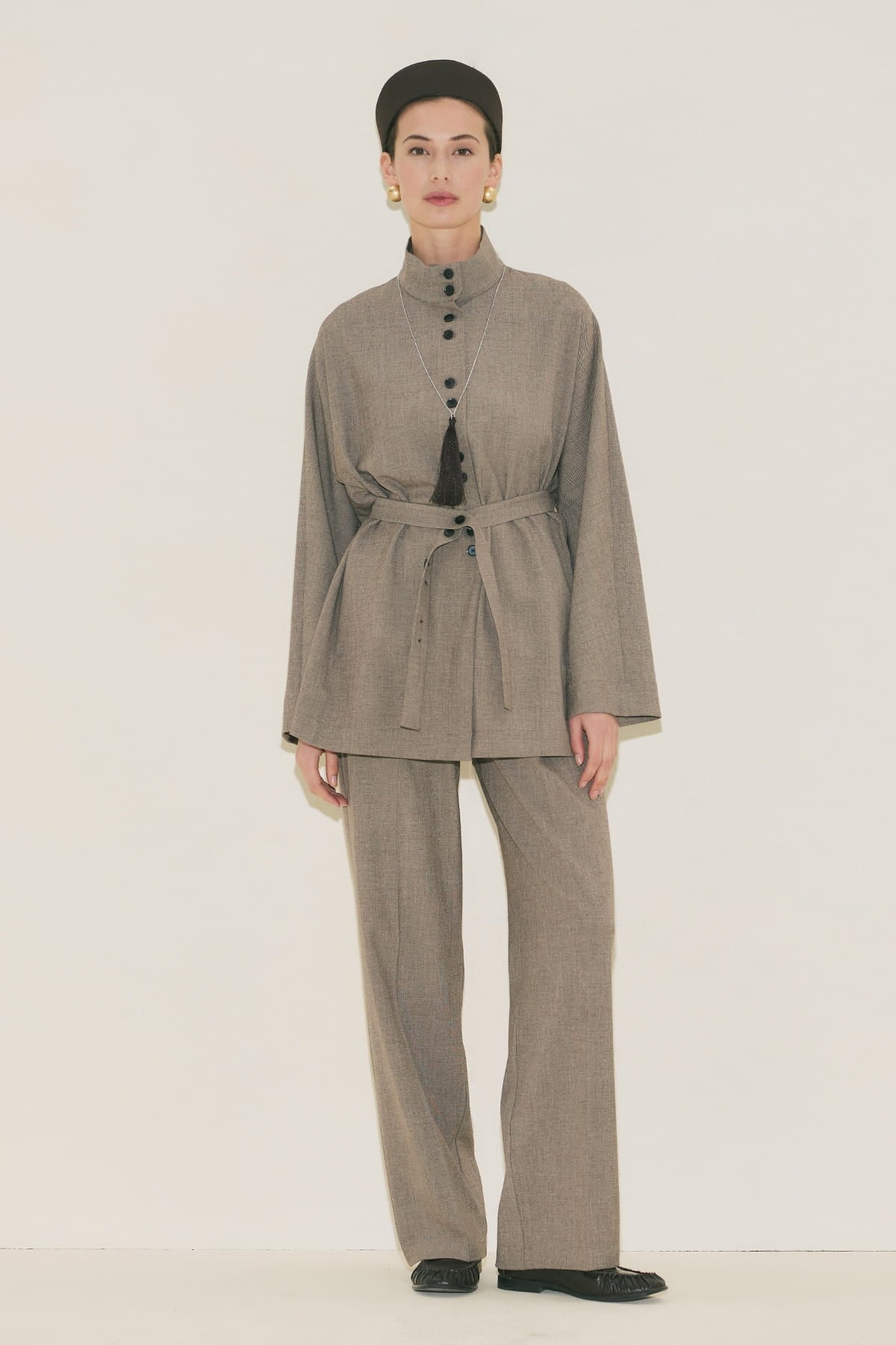 Yui Belted Tailored Suit Mink