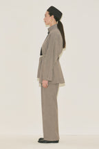 Yui Belted Tailored Suit Mink