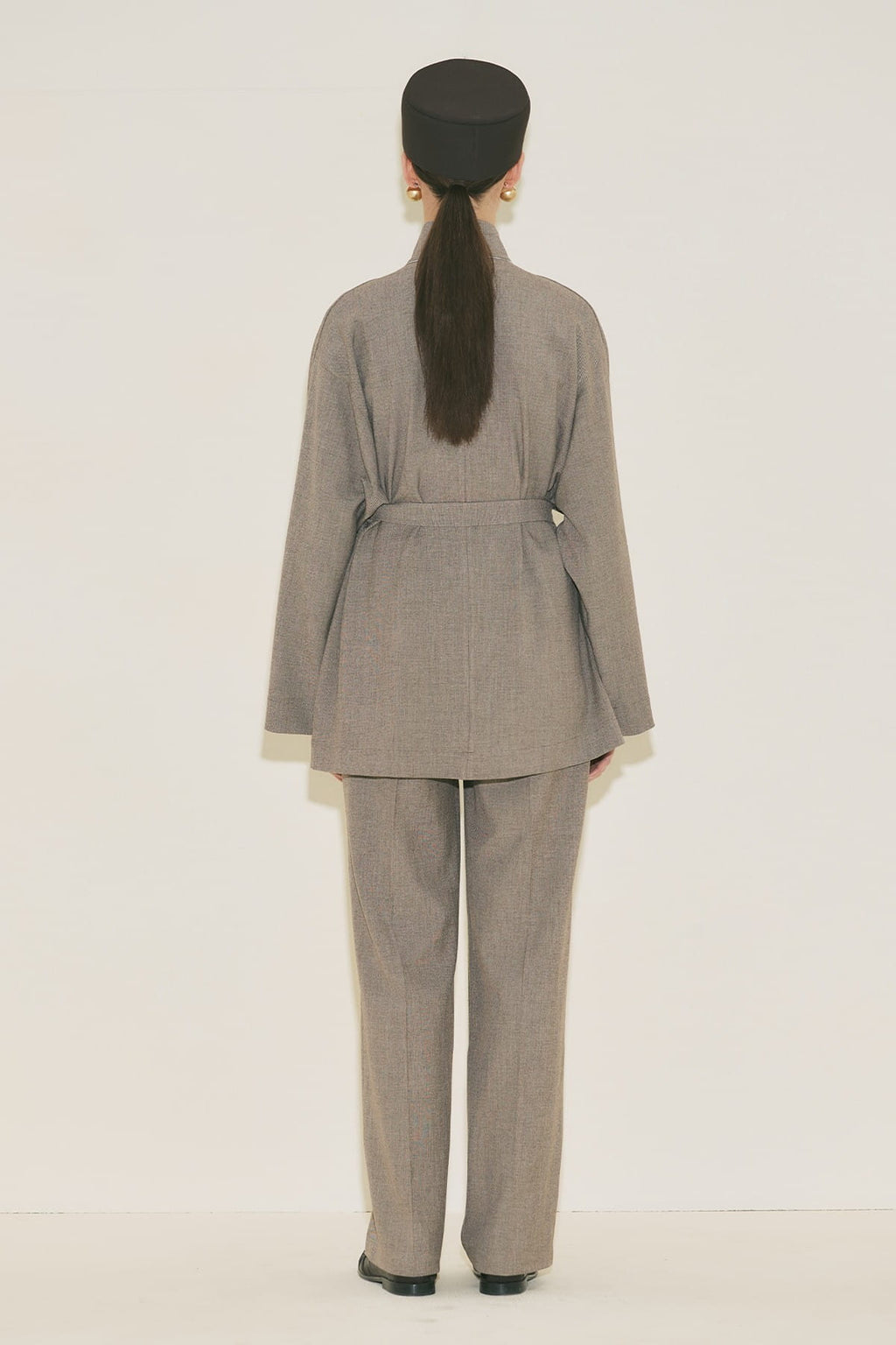 Yui Belted Tailored Suit Mink
