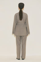 Yui Belted Tailored Suit Mink