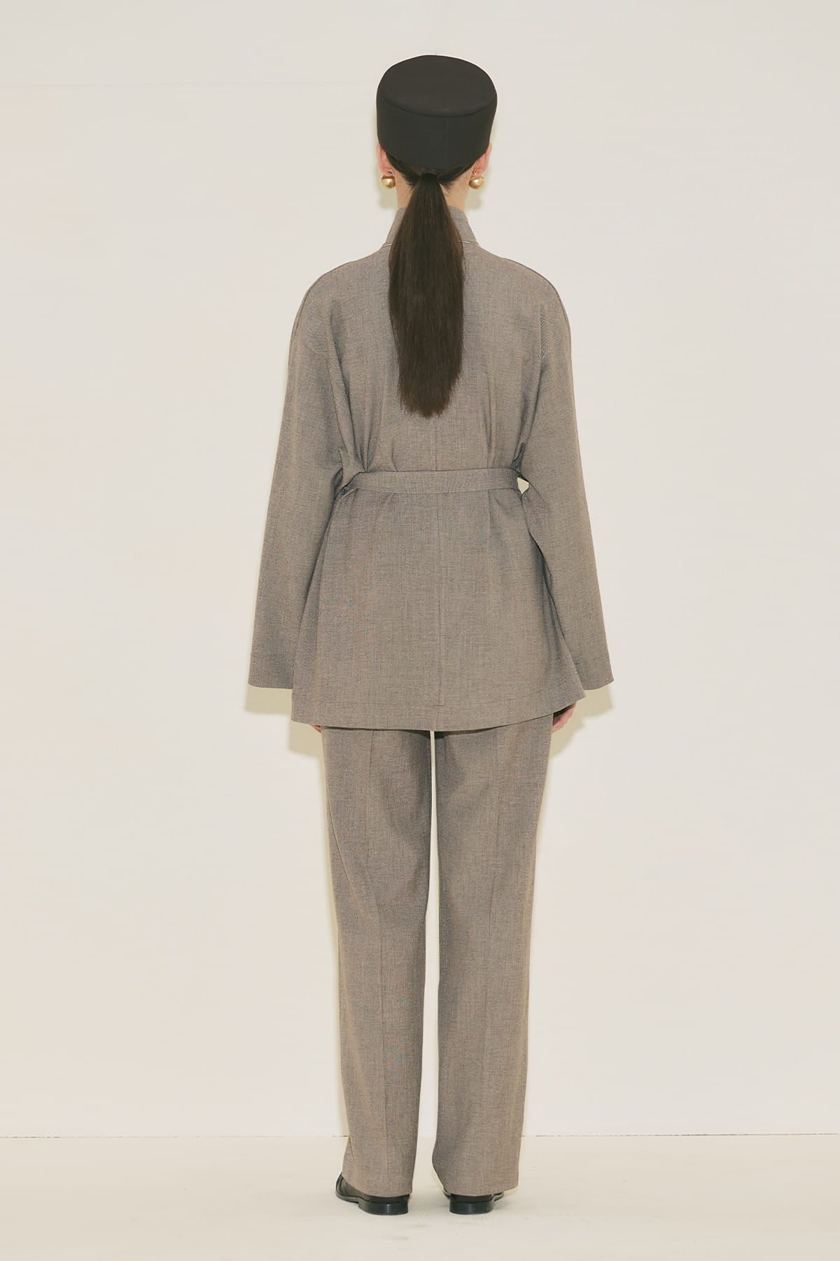 Yui Belted Tailored Suit Mink