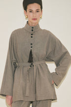 Yui Belted Tailored Suit Mink
