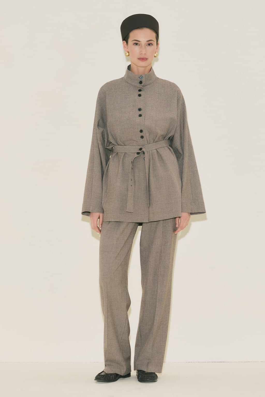 Yui Belted Tailored Suit Mink