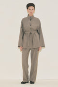 Yui Belted Tailored Suit Mink