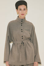 Yui Belted Tailored Suit Mink