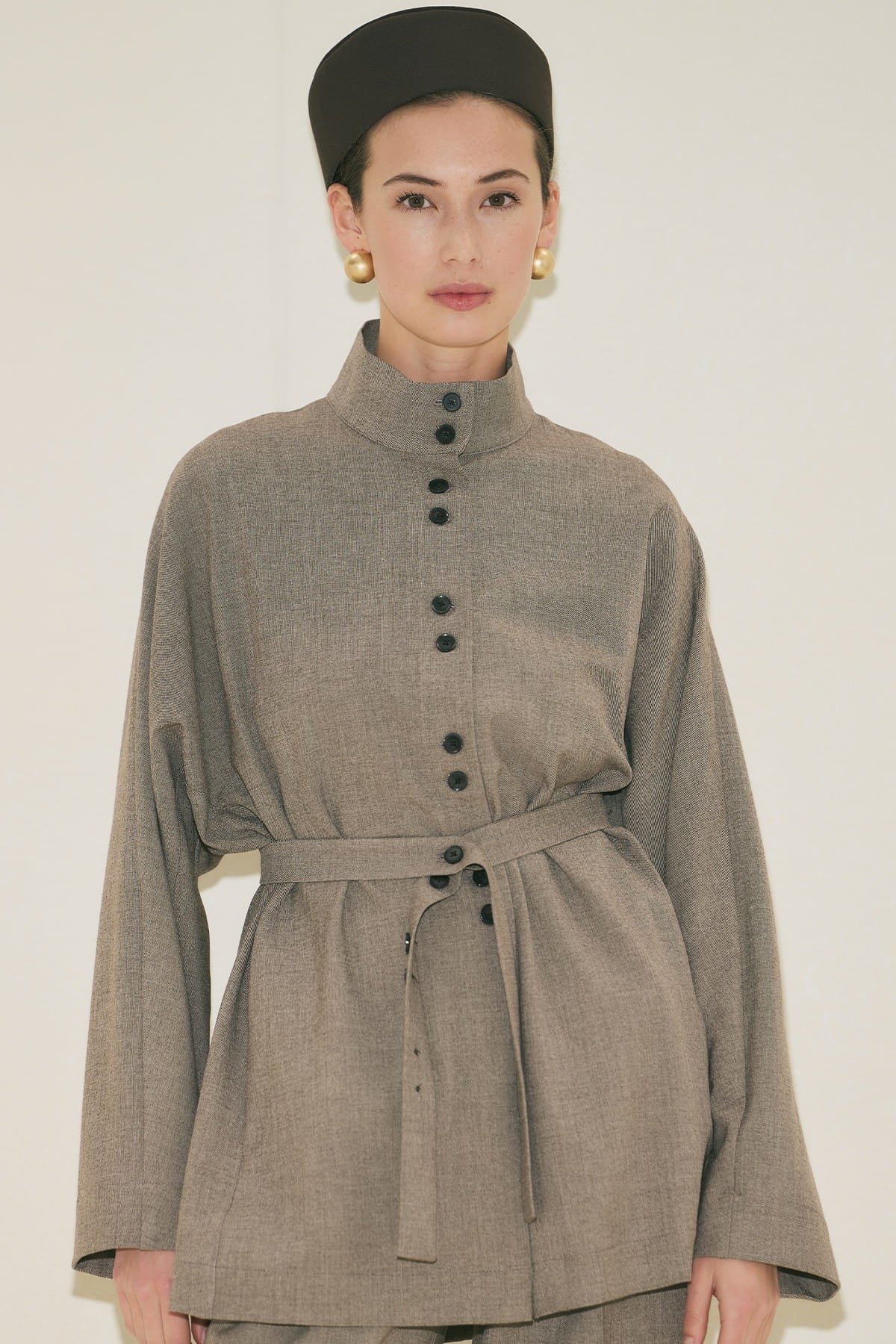 Yui Belted Tailored Suit Mink