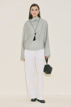 Textured Flowing Blouse Blue
