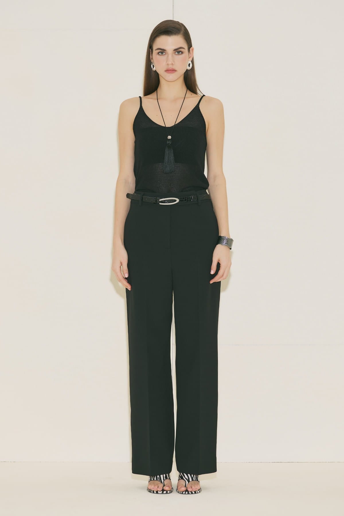Slim Print Belt Black