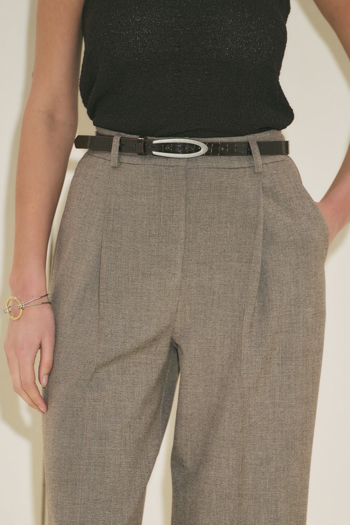 Slim Print Belt Brown
