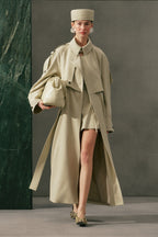 Limited edition wide sleeve trench coat suit green