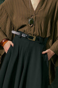 Thick Square Buckle Belt Black