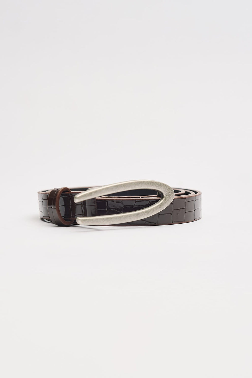 Slim Print Belt Brown