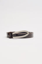 Slim Print Belt Brown
