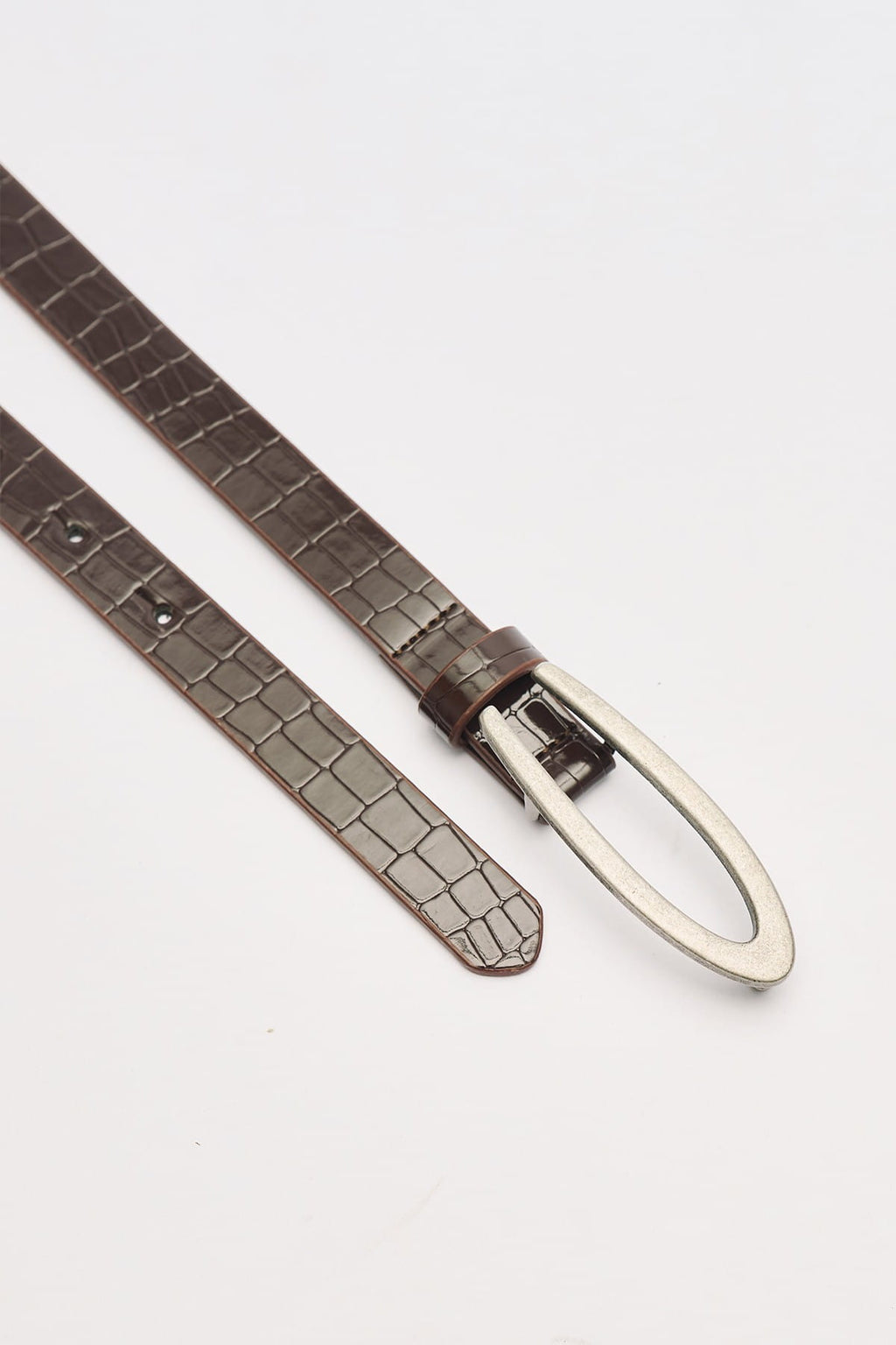 Slim Print Belt Brown