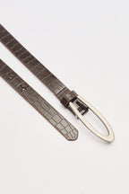 Slim Print Belt Brown