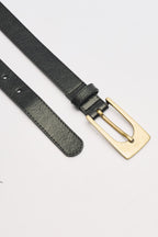Thick Square Buckle Belt Black