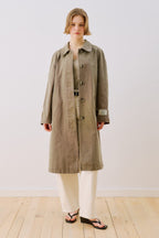 Khaki Washed Oversize Trench